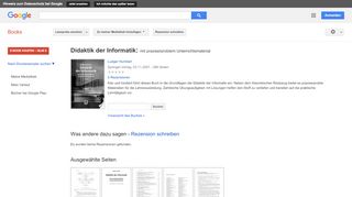 
                            8. Didaktik der Informatik: mit praxiserprobtem Unterrichtsmaterial - Google Books-Ergebnisseite