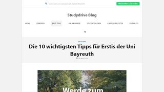 
                            13. Die 10 wichtigsten Tipps für Erstis der Uni Bayreuth - Studydrive Blog