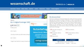 
                            12. Die 12 digita-Preisträger 2005 - wissenschaft.de