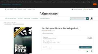 
                            8. Die 2beknown Elevator Pitch by Alexander Riedl | Waterstones
