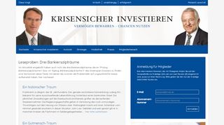 
                            9. Die 3 Bankiersträume - Krisensicher Investieren