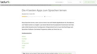 
                            10. Die 4 besten Apps zum Sprachen lernen - Lecturio