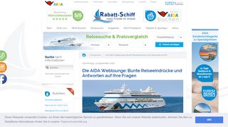 
                            6. Die AIDA Weblounge Bunte Reiseeindrücke und Antworten auf Ihre ...