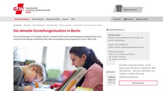 
                            6. Die aktuelle Einstellungssituation in Berlin | GEW-Berlin