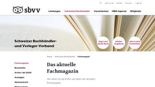 
                            13. Die aktuelle Printausgabe des Schweizer Buchhandels ...