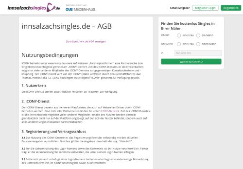 
                            4. Die Allgemeinen Geschäftsbedingungen von innsalzachsingles.de