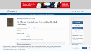 
                            9. Die Älteren Einbände der Universitätsbibliothek Heidelberg ...