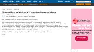 
                            1. Die Anmeldung an Windows XP Professional dauert sehr lange ...