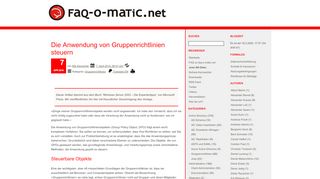 
                            9. Die Anwendung von Gruppenrichtlinien steuern | faq-o-matic.net