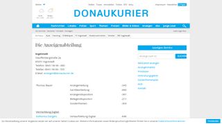 
                            8. Die Anzeigenabteilung - Donaukurier