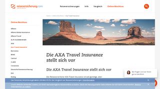 
                            6. Die AXA Travel Insurance stellt sich vor - reiseversicherung.com