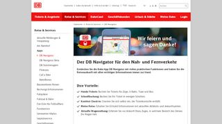 
                            12. Die Bahn-App DB Navigator für Nah- und Fernverkehr