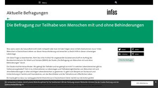 
                            4. Die Befragung zur Teilhabe von Menschen mit und ohne ... - Infas