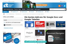 
                            12. Die besten Add-ons für Google Docs und Google Tabellen | c't Magazin