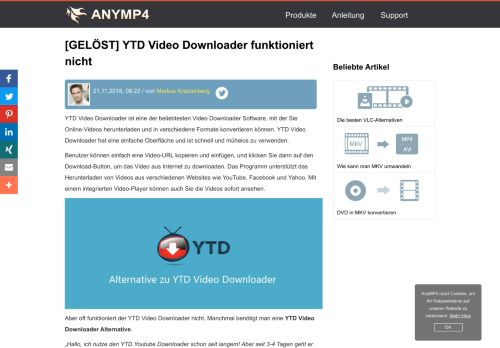 
                            2. Die besten Alternativen zu YTD Video Downloader - AnyMP4