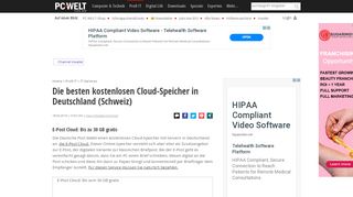 
                            8. Die besten kostenlosen Cloud-Speicher in Deutschland (Schweiz ...