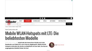
                            8. Die besten mobilen LTE-WLAN-Hotspots - COMPUTER BILD