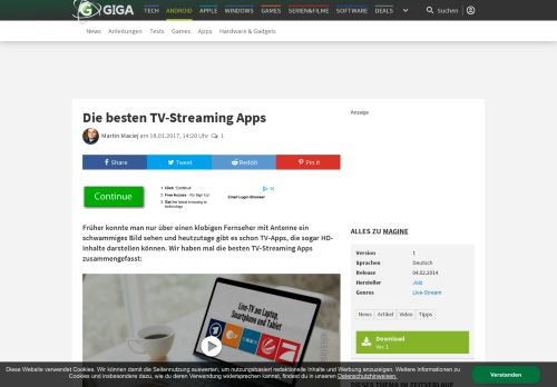 
                            5. Die besten TV-Streaming Apps – GIGA