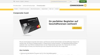 
                            3. Die Corporate Card | Produkte online | Angebot - Commerzbank