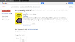 
                            10. Die digitale Gegenrevolution: Online-Kulturkämpfe der Neuen Rechten ...