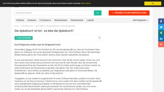
                            9. Die djukebox® ist tot - es lebe die djukebox®! - Tobit Software AG ...