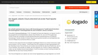 
                            6. Die dogado Jelastic Cloud unterstützt als erster PaaS Apache TomEE ...