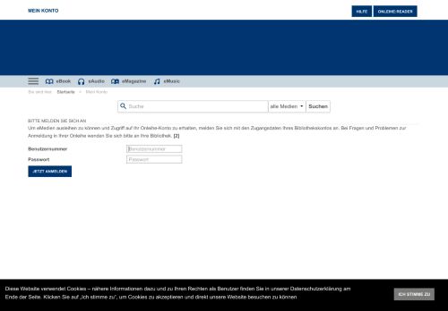 
                            11. die eAusleihe Bremerhaven. My Account : Login - Onleihe