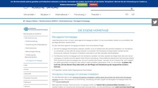 
                            5. Die eigene Homepage — Universität Koblenz · Landau