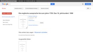 
                            7. Die englische aussprache bis zum jahre 1750: Das 18. jahrhundert. 1896 - Google Books-Ergebnisseite