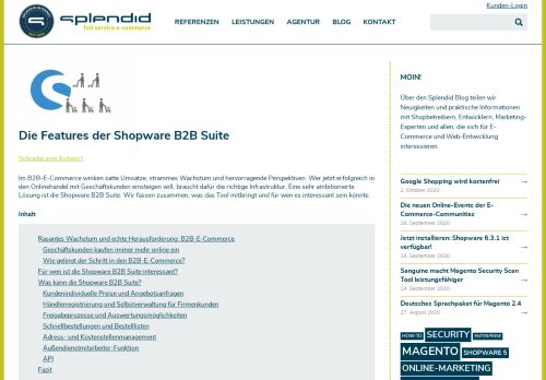 
                            11. Die Features der Shopware B2B Suite · Splendid Blog