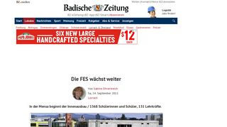 
                            10. Die FES wächst weiter - Lörrach - Badische Zeitung