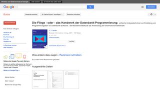 
                            6. Die Fliege - oder - das Handwerk der Datenbank-Programmierung: ...