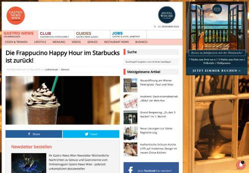 
                            13. Die Frappucino Happy Hour im Starbucks ist zurück! | Gastro News .wien