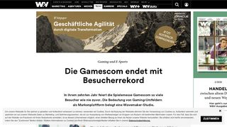 
                            13. Die Gamescom endet mit Besucherrekord | W&V