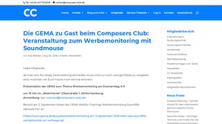 
                            12. Die GEMA zu Gast beim Composers Club: Veranstaltung zum ...