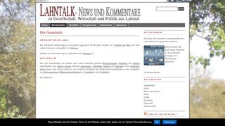 
                            12. Die Gemeinde - Lahntalk- News und Kommentare
