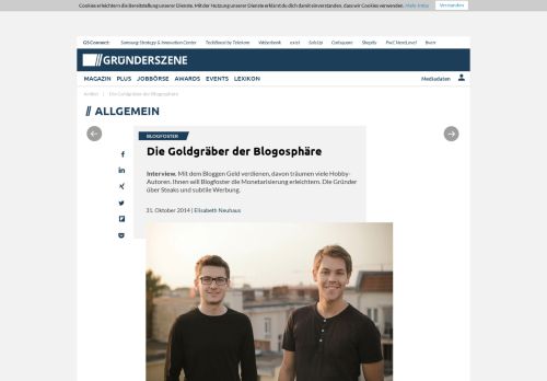 
                            7. Die Goldgräber der Blogosphäre | Gründerszene