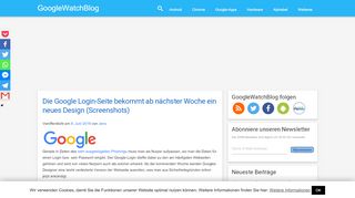 
                            4. Die Google Login-Seite bekommt ab nächster Woche ein neues Design