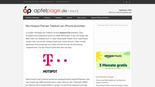 
                            6. Die Hotspot Flat der Telekom am iPhone einrichten - Apfelpage