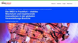 
                            8. Die IMEX in Frankfurt – stabiles Wachstum und inspirierende ...