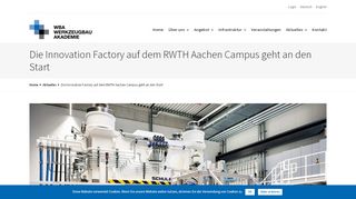 
                            10. Die Innovation Factory auf dem RWTH Aachen Campus geht an den ...