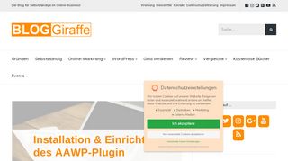 
                            9. Die Installation & Einrichtung des AAWP-Plugin (inkl. Video) (2/4 ...