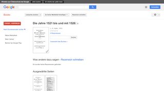 
                            12. Die Jahre 1521 bis und mit 1526: 6 - Google Books-Ergebnisseite