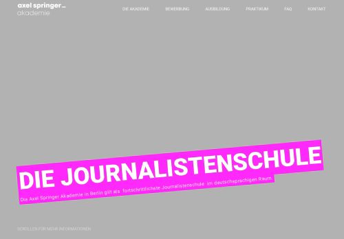 
                            2. Die Journalistenschule – Axel Springer Akademie - Jetzt Reporter ...