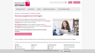 
                            6. Die Konsumgöttinnen Umfragen | Konsumgöttinnen