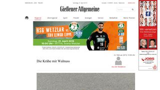 
                            4. Die Krähe mit Walnuss | Gießener Allgemeine Zeitung