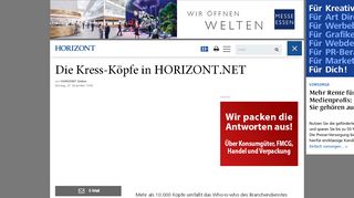 
                            8. Die Kress-Köpfe in HORIZONT.NET