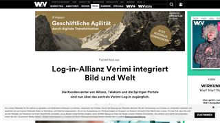 
                            8. Die Log-in-Allianz integriert Bild und Welt | W&V