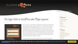 
                            3. Die Login-Seite in WordPress ohne Plugin anpassen – Susanne Lüders