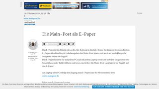 
                            2. Die Main-Post als E-Paper - Main-Post